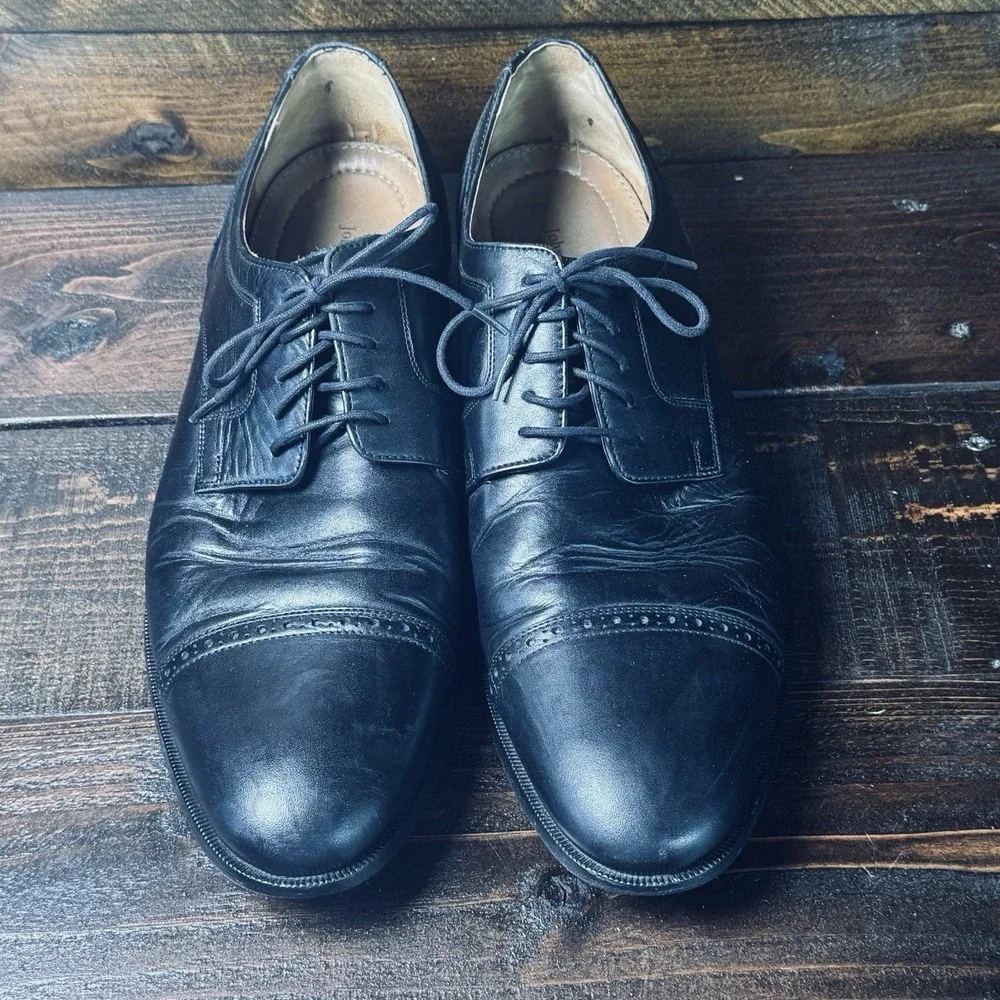 J. Murphy by Johnston & Murphy Leather Lace Up Shoes Men's Size 13 M Black India - Picture 12 of 12